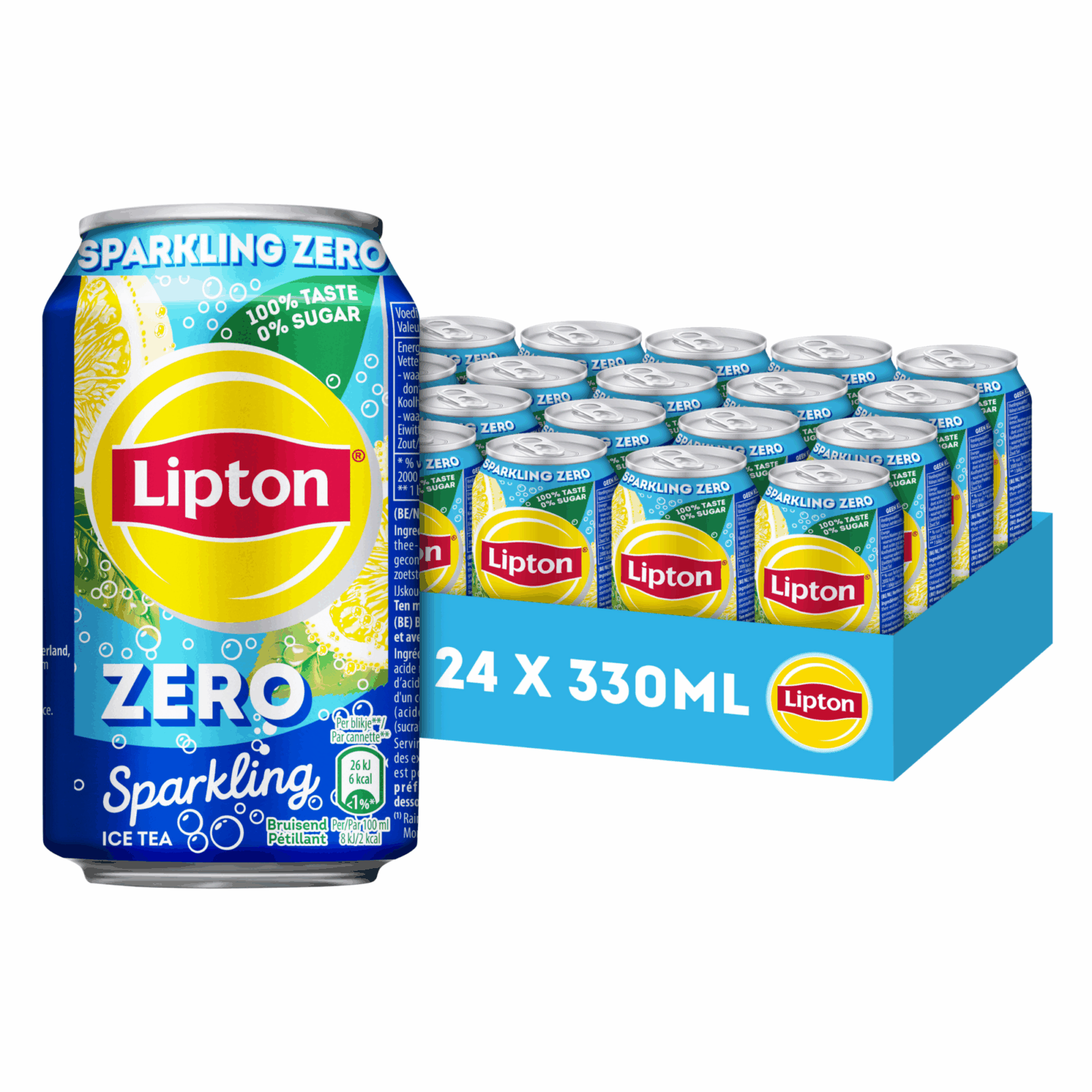 Lipton Ice Tea Pétillant Zéro 24 × 33 cl