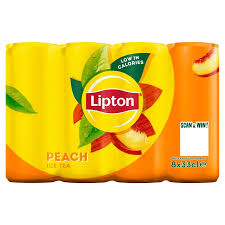 Lipton Pêche Faible en Calories 8 × 33 cl